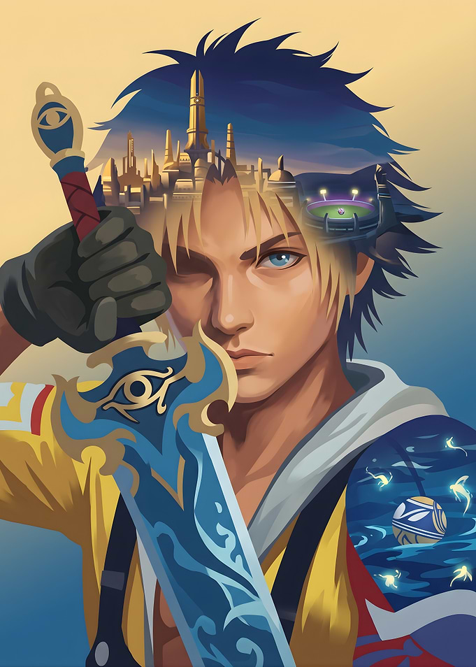 Tidus Final Fantasy X Double Exposure