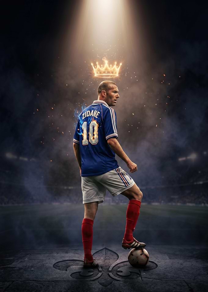 Zinedine Zidane Soccer Legend Poster