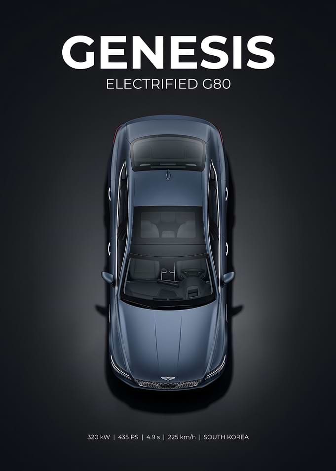 Genesis Electrified G80 Top View