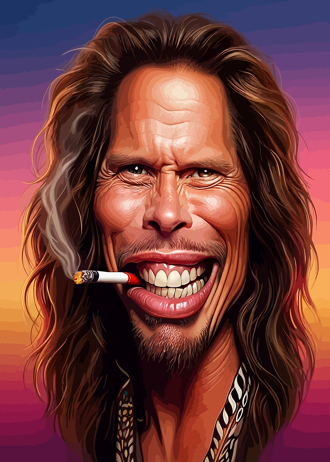 Steven Tyler Caricature Portrait