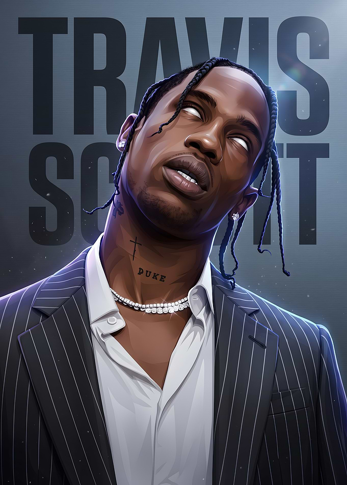 Travis Scott Digital Portrait