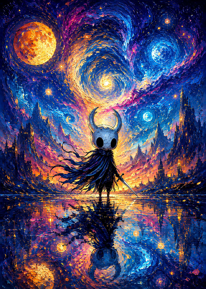 Hollow Knight Starry Night Reflection
