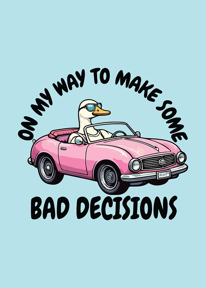 Cool Goose Driving Pink Convertible