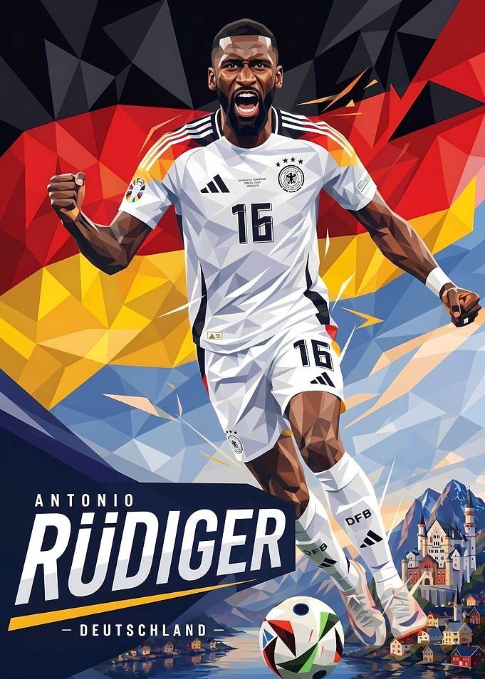 Antonio Rüdiger Germany Soccer Poster