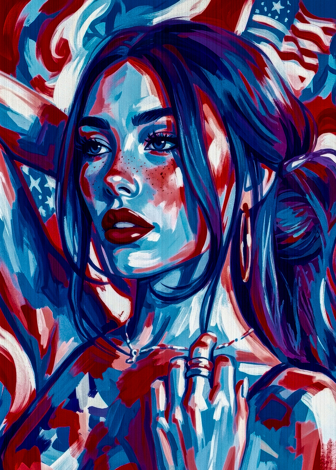Patriotic Pop Art Portrait