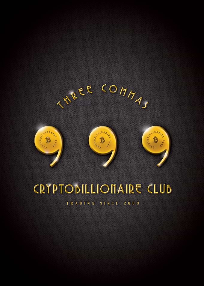 Bitcoin Wall Art | Three Commas Crypto Billionaire Poster, Investor Gift