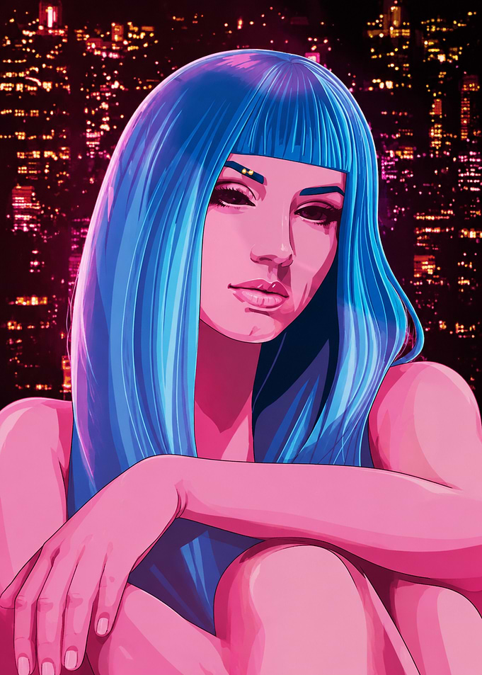 Cyberpunk Joi Portrait from Blade Runner