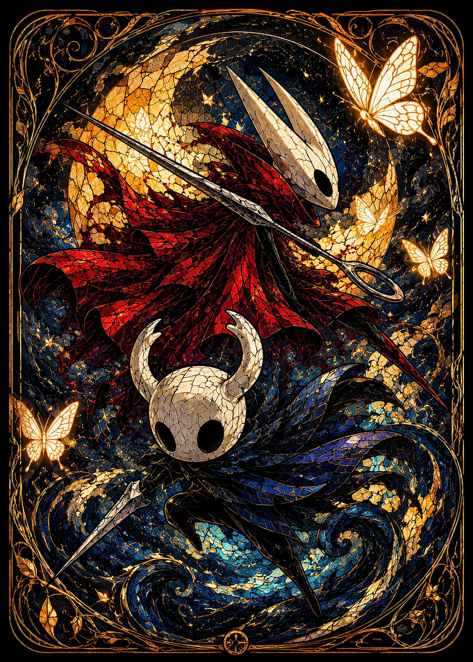 Hollow Knight Stained Glass Art