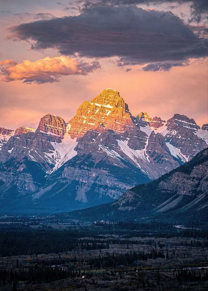 Golden Sunset Over Grand Teton Peaks