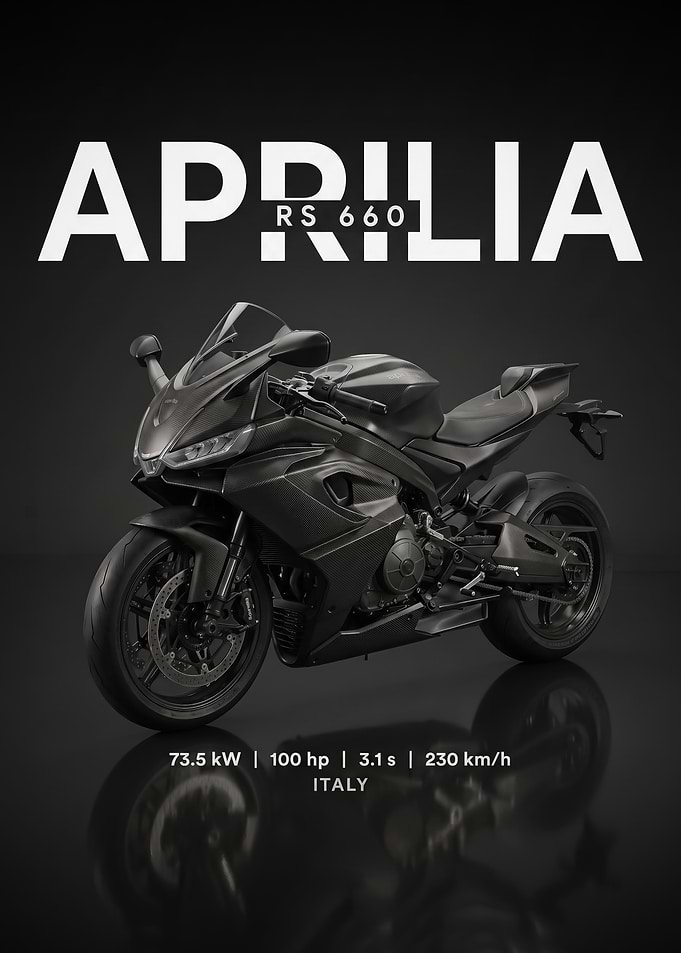 sleek Aprilia RS 660 Sport Motorcycle poster
