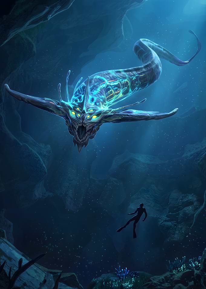 Subnautica Reaper Leviathan Encounter