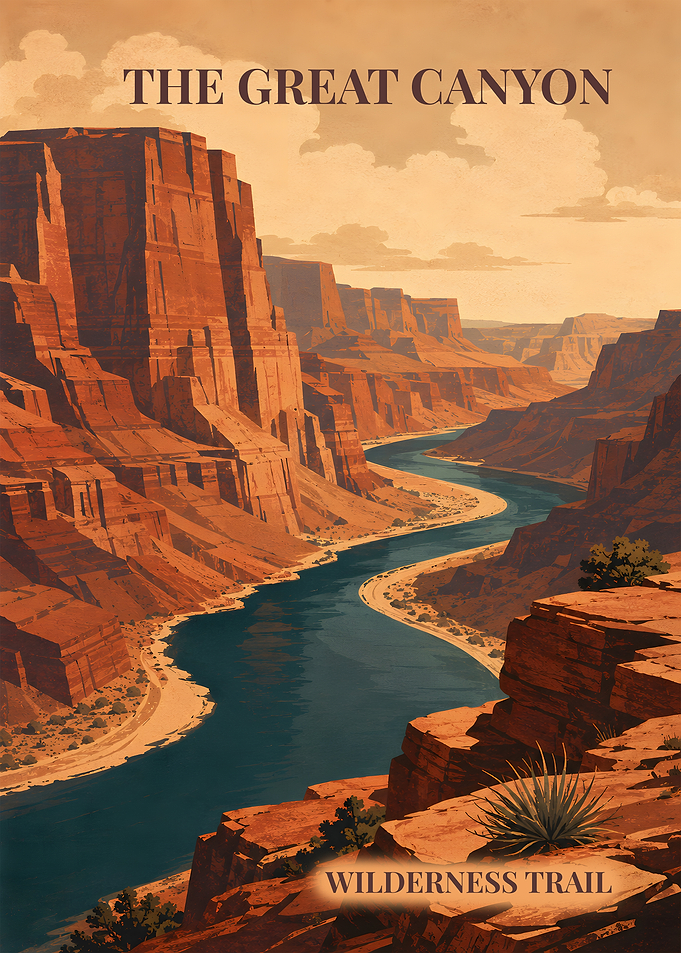 The Great Canyon Wilderness Trail Poster