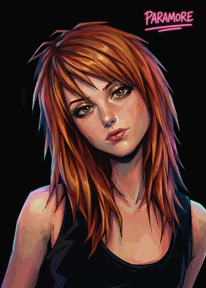Hayley Williams Paramore Digital Portrait