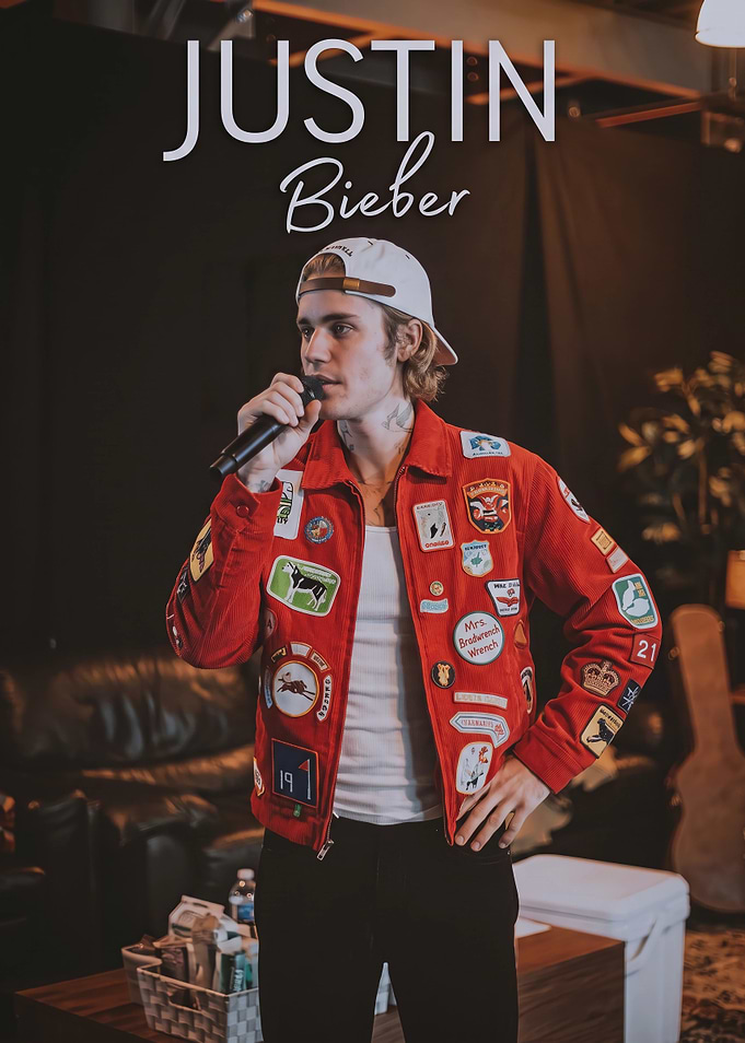 Justin Bieber Performing in Red Jacket