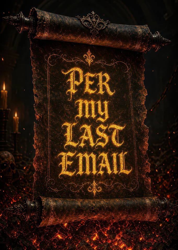 Per My Last Email Scroll