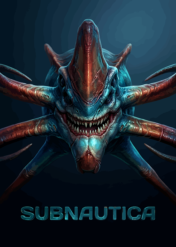 Subnautica Reaper Leviathan Poster