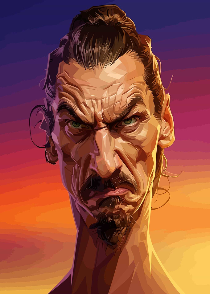 Zlatan Ibrahimovic Caricature Portrait