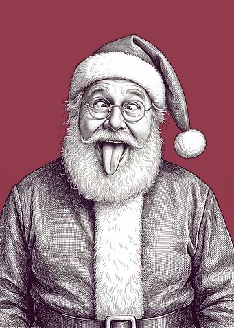 Silly Santa Claus Portrait