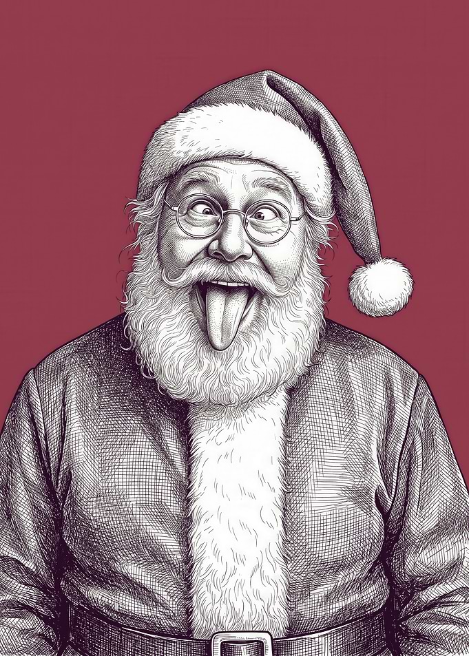 Silly Santa Claus Portrait