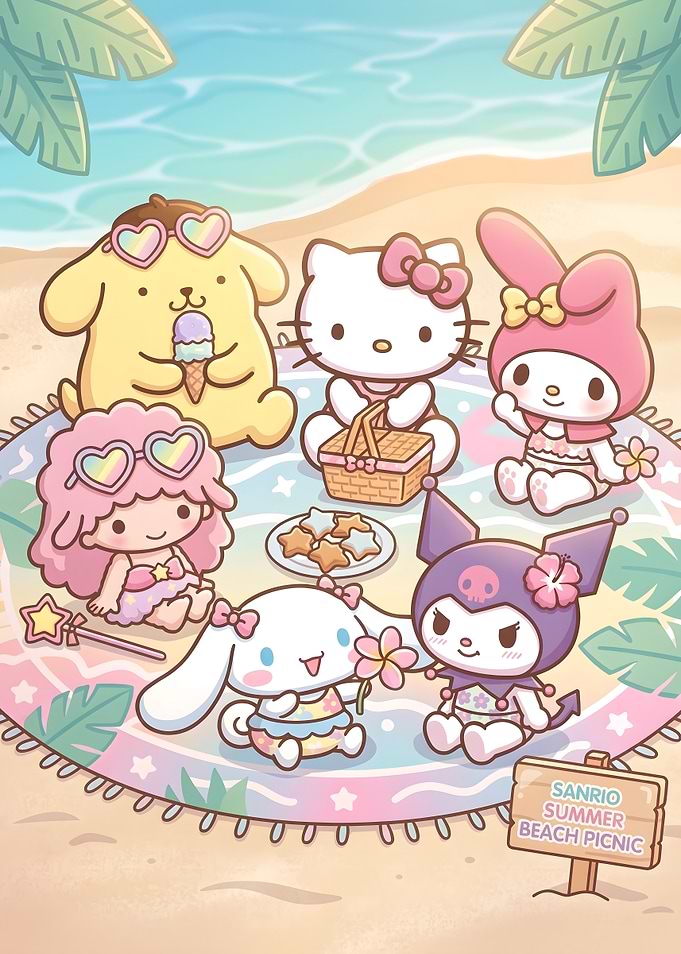 Sanrio Characters Summer Beach Picnic