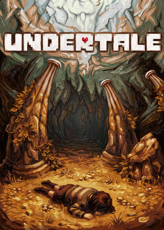Undertale Fallen Human Oil Painting