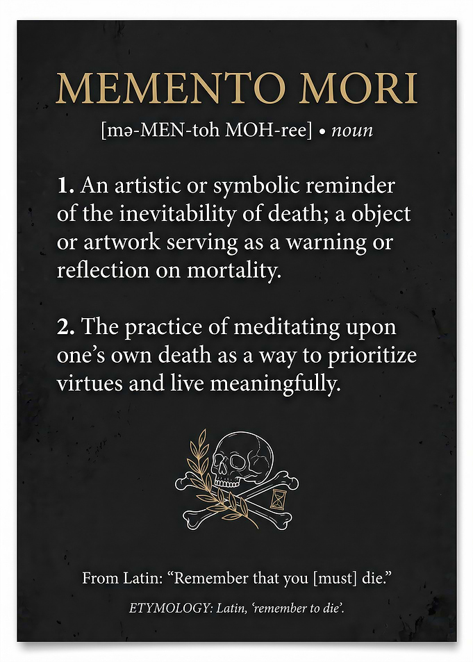 Memento Mori Definition Poster