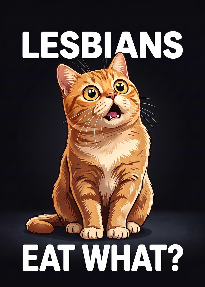Surprised Orange Cat Meme Poster