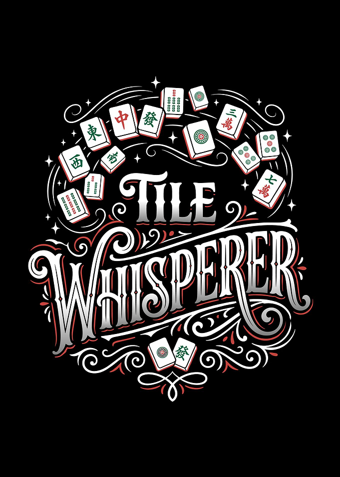 Tile Whisperer Mahjong Typography Design