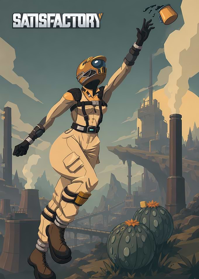 Satisfactory Game Poster Art