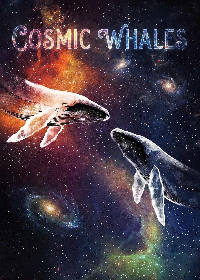 Cosmic Whales Space Art