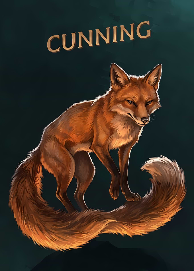 Cunning Red Fox Illustration