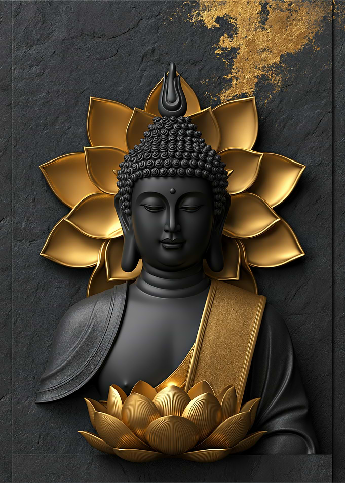 Black and Gold Buddha