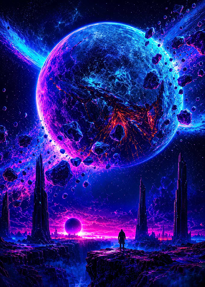 Lone Traveler on Alien Planet