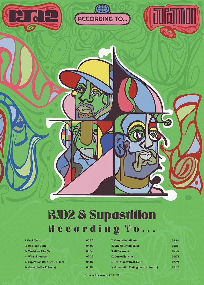 RJD2 and Supastition According To Poster