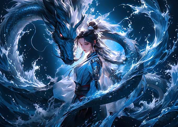 Woman with Water Dragon