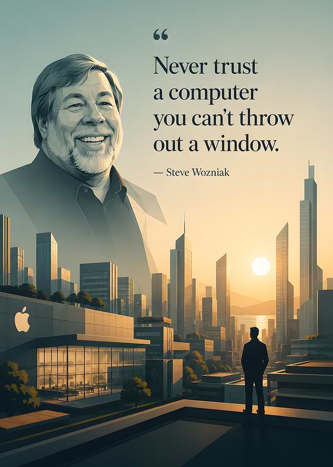 Steve Wozniak Inspirational Quote Poster