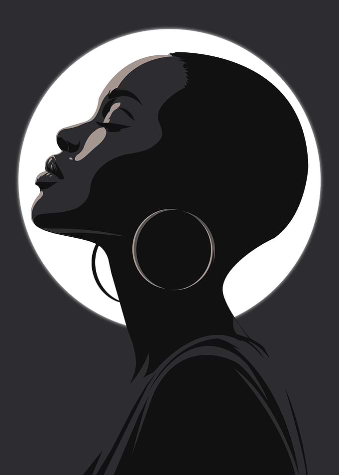 Minimalist Silhouette of a Woman