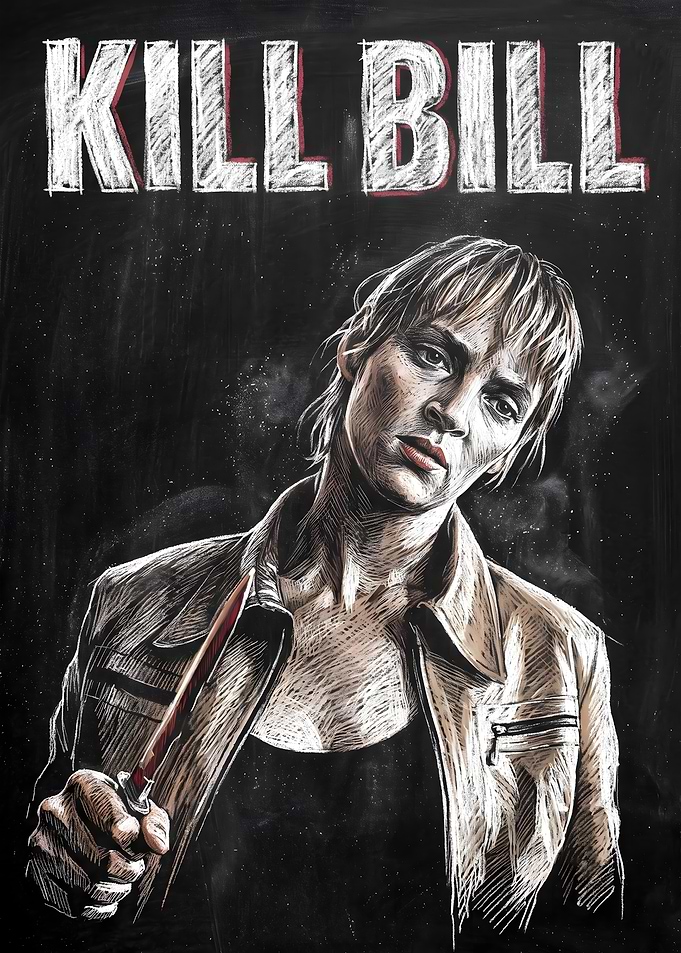 Kill Bill The Bride Chalk Art