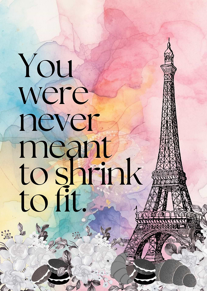 Inspirational Paris Themed Quote Wall Art