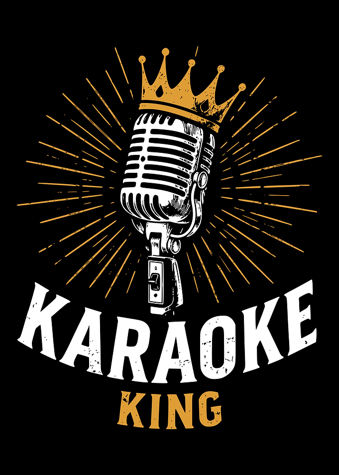 Karaoke King Vintage Microphone Graphic
