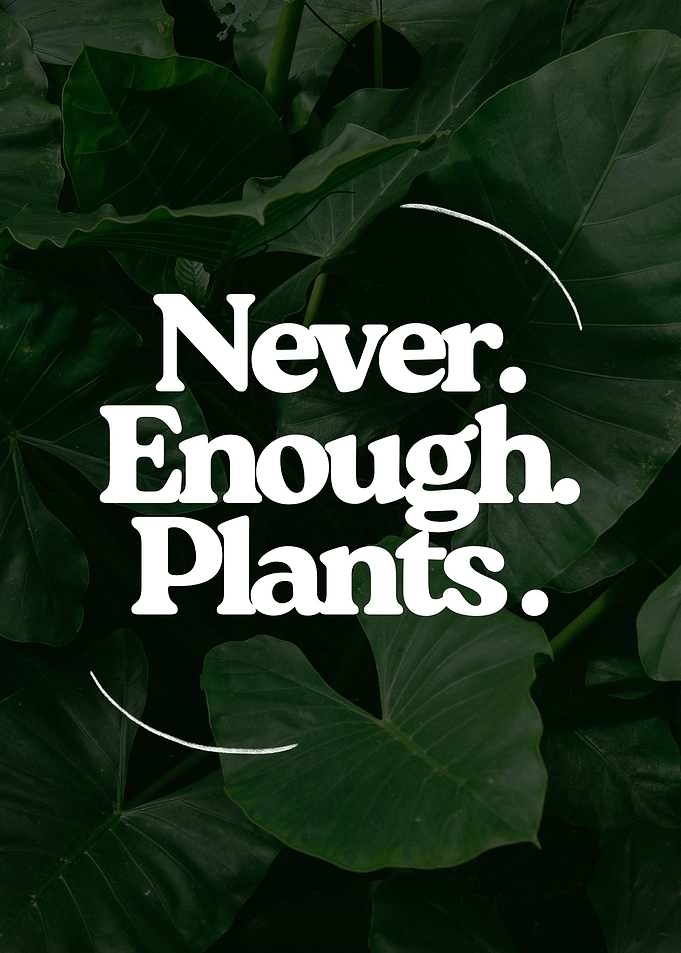 Never Enough Plants Quote Poster
