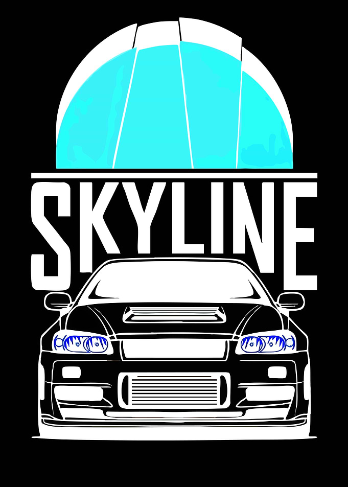 Nissan Skyline R34 Minimalist Graphic