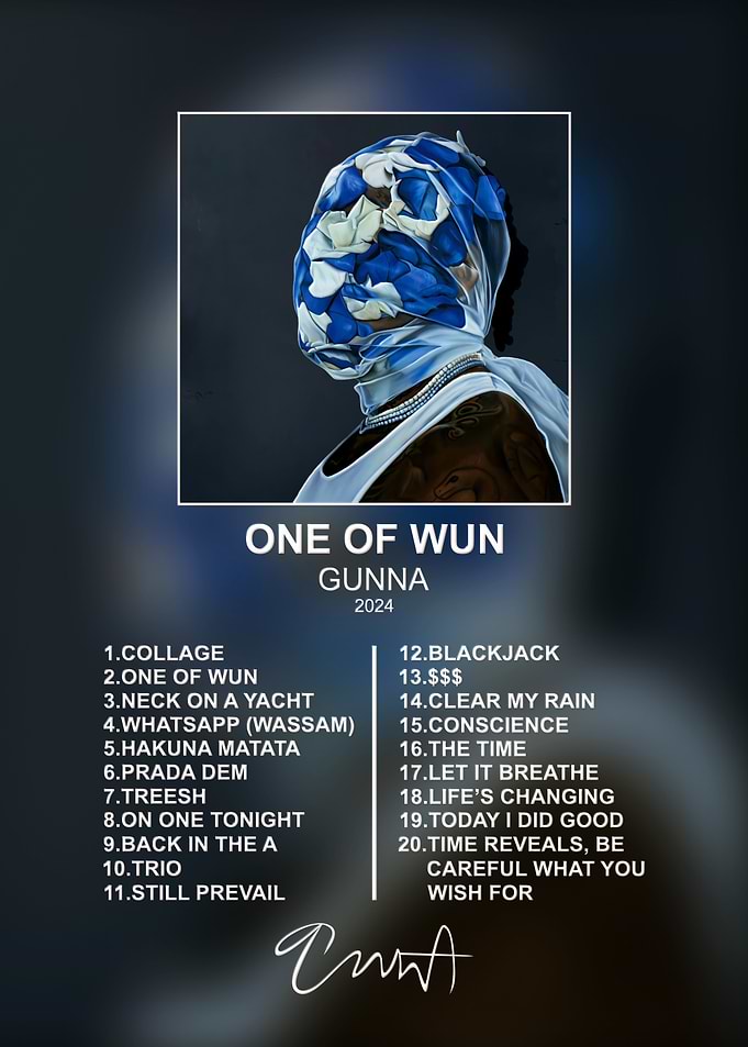 Gunna One of Wun Poster