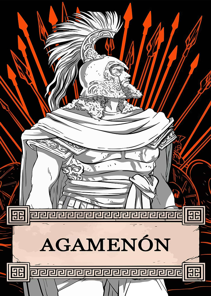 Agamemnon Greek Warrior Illustration