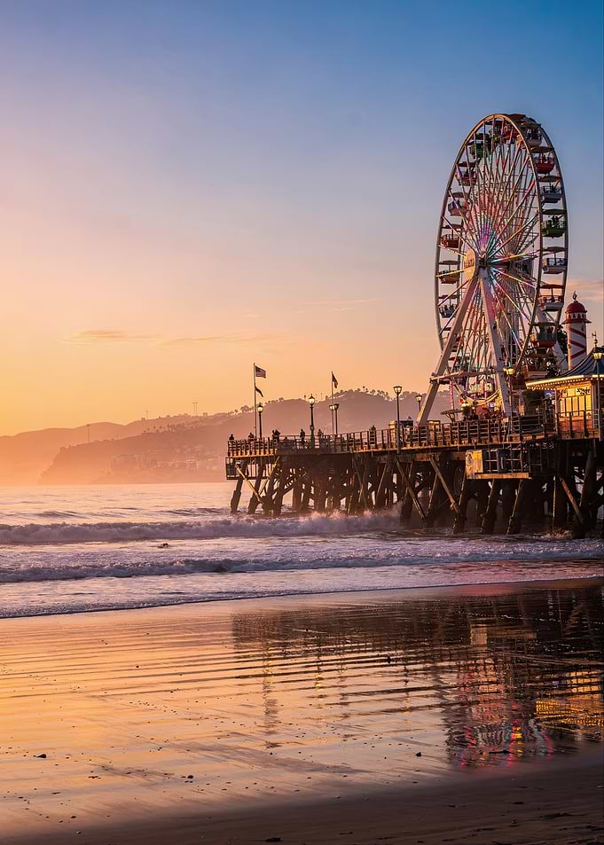 Santa Monica Pier at Sunset