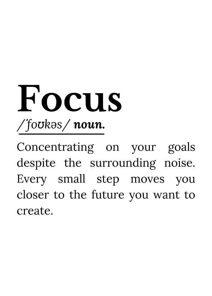 Focus Definition Inspirational Wall Art