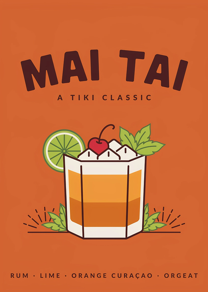 Retro Mai Tai Cocktail