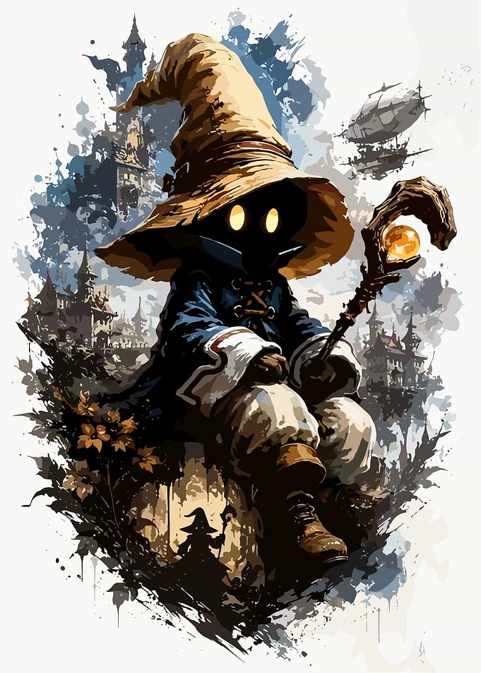 Vivi Ornitier Final Fantasy Wizard Art