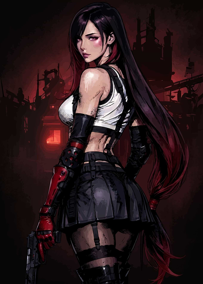 Tifa Lockhart Final Fantasy Digital Art