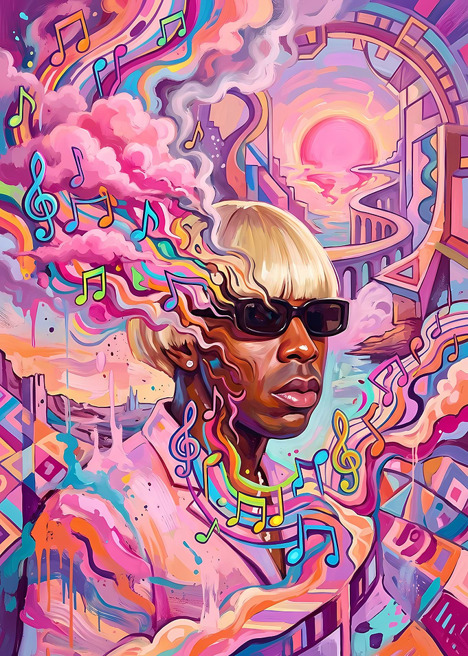 Tyler the Creator Psychedelic Music Portrait
